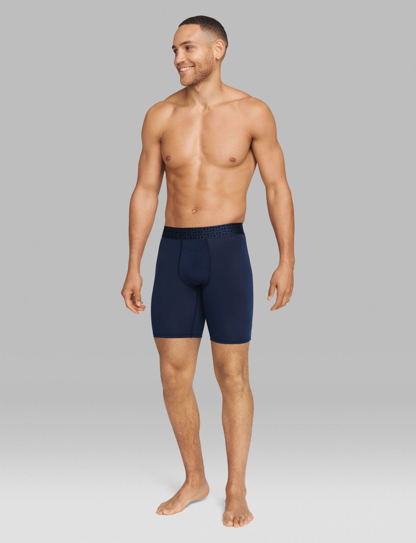 Apollo Boxer Brief 8" (3-Pack)::Black/Navy Blazer