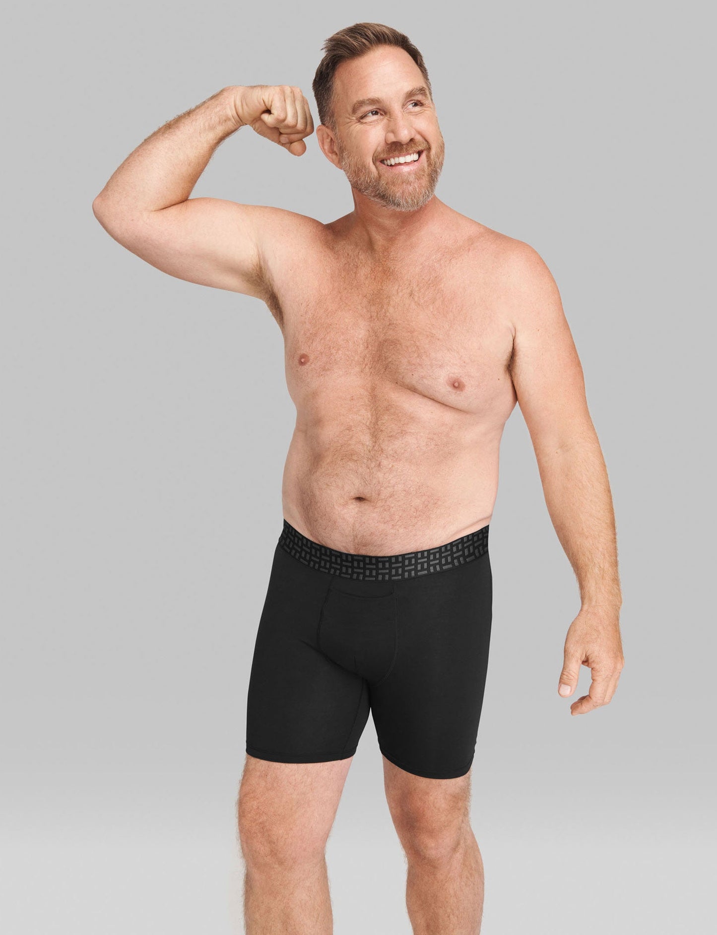 Apollo Mid-Length Boxer Brief 6"::Black
