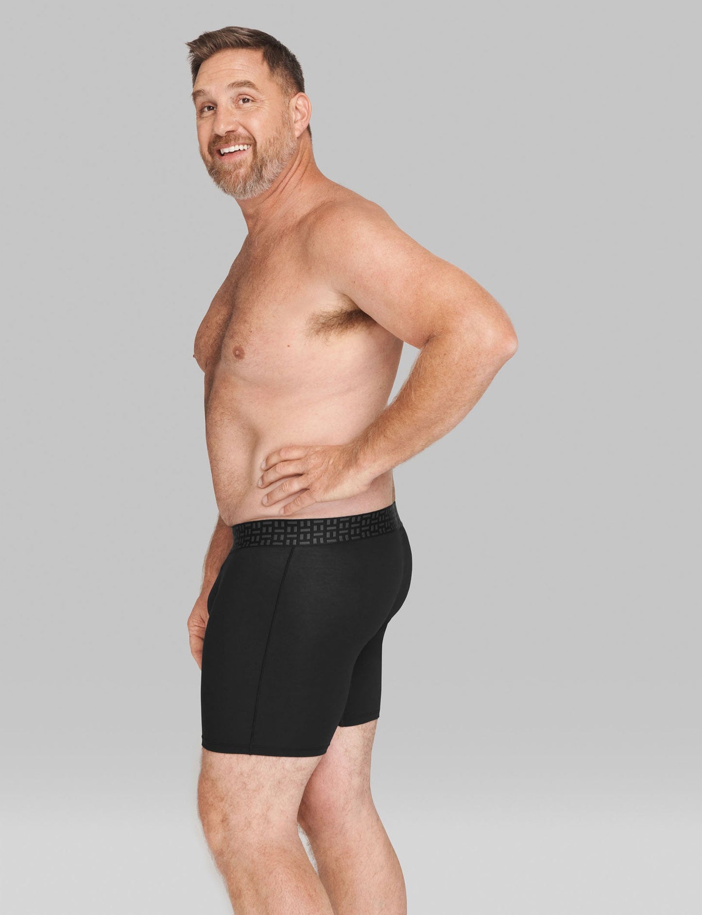 Apollo Mid-Length Boxer Brief 6" (3-Pack)::Black/Navy Blazer