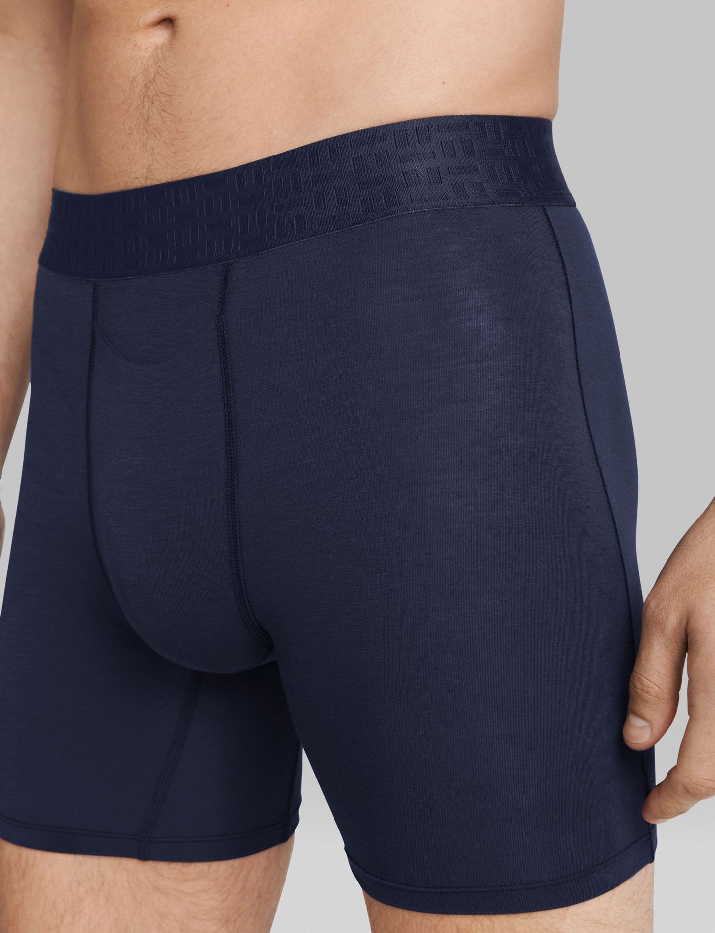 Apollo Mid-Length Boxer Brief 6" (3-Pack)::Black/Navy Blazer