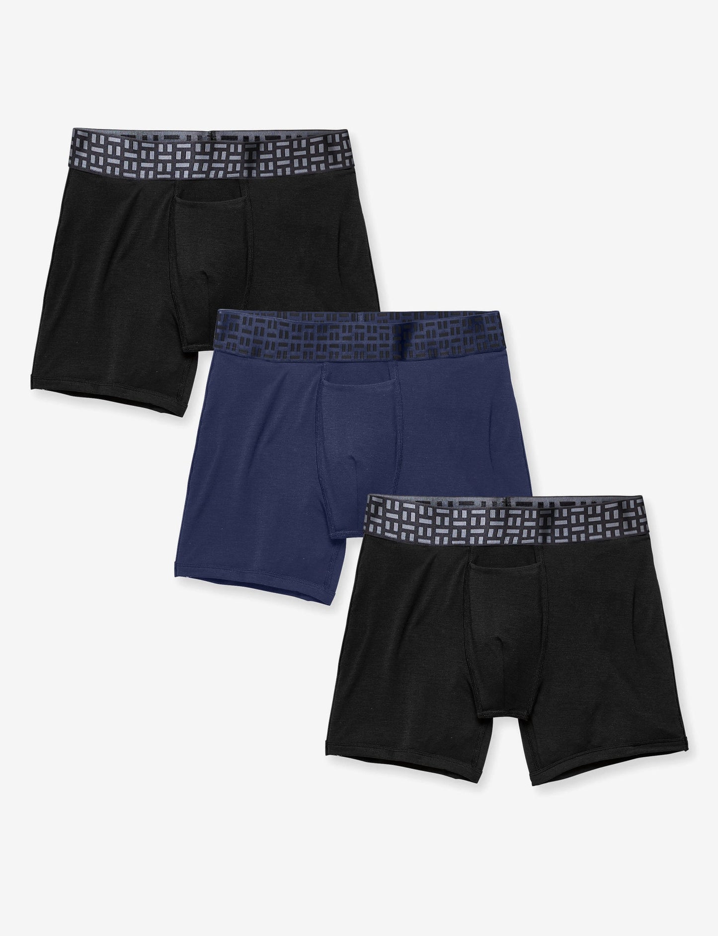 Apollo Trunk 4" (3-Pack)::Black/Navy Blazer