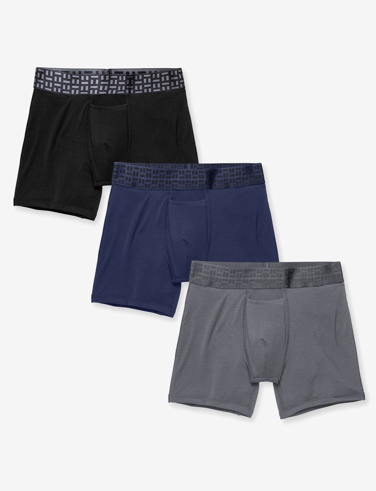 Apollo Trunk 4" (3-Pack)::Black/Navy Blazer/Shade
