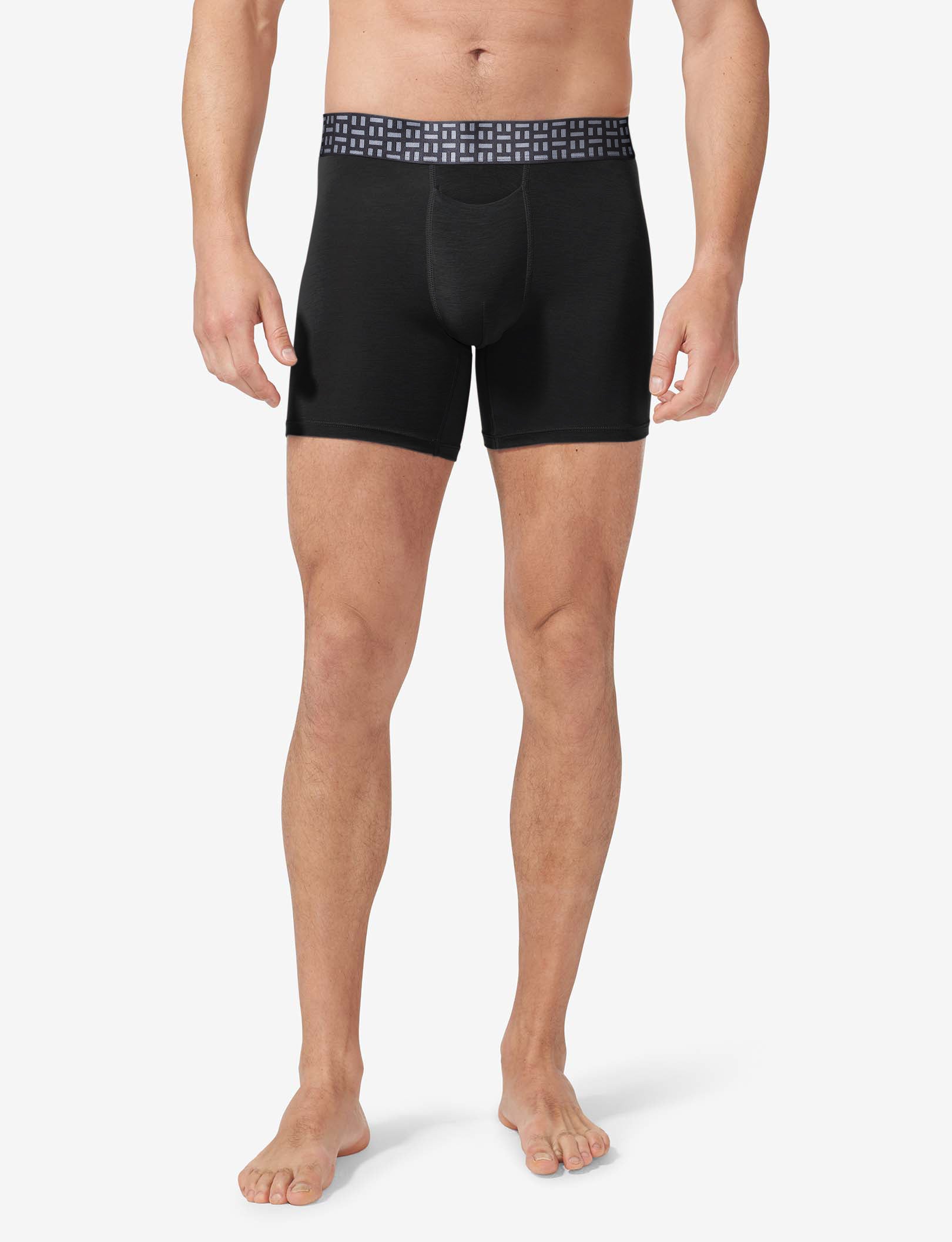 Apollo Mid-Length Boxer Brief 6" (3-Pack)::Black/Navy Blazer/Shade