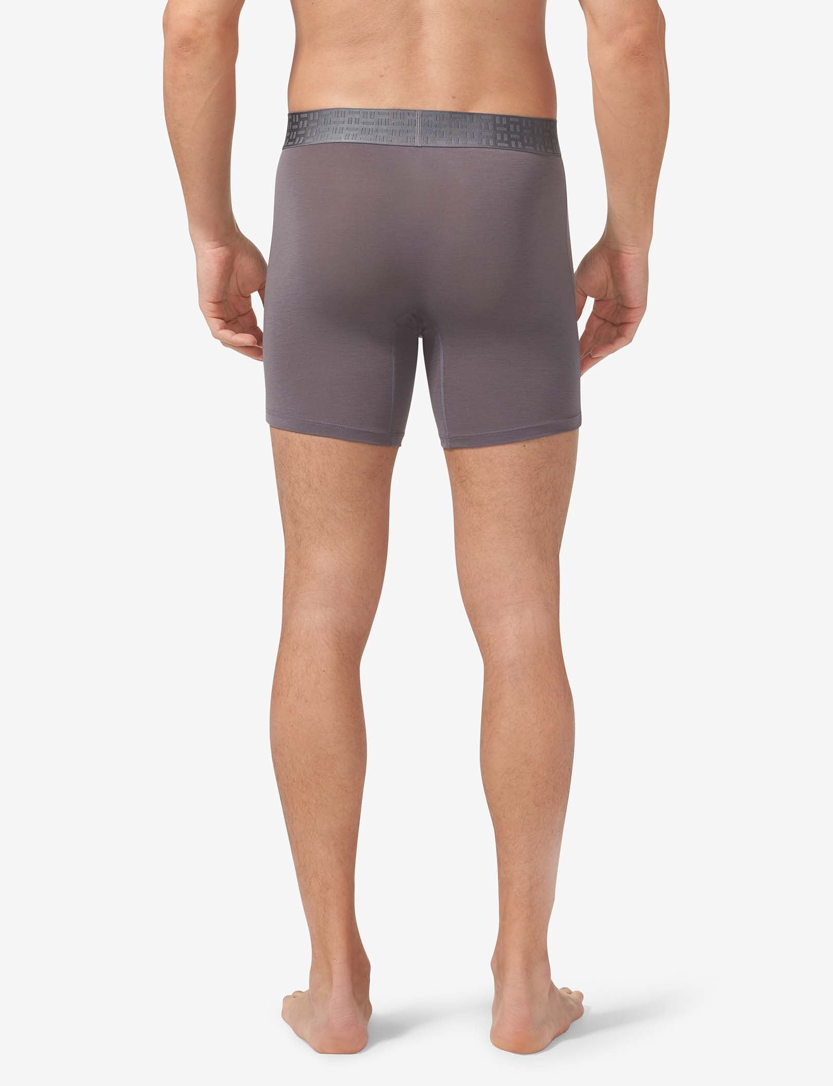 Apollo Mid-Length Boxer Brief 6" (3-Pack)::Black/Navy Blazer/Shade