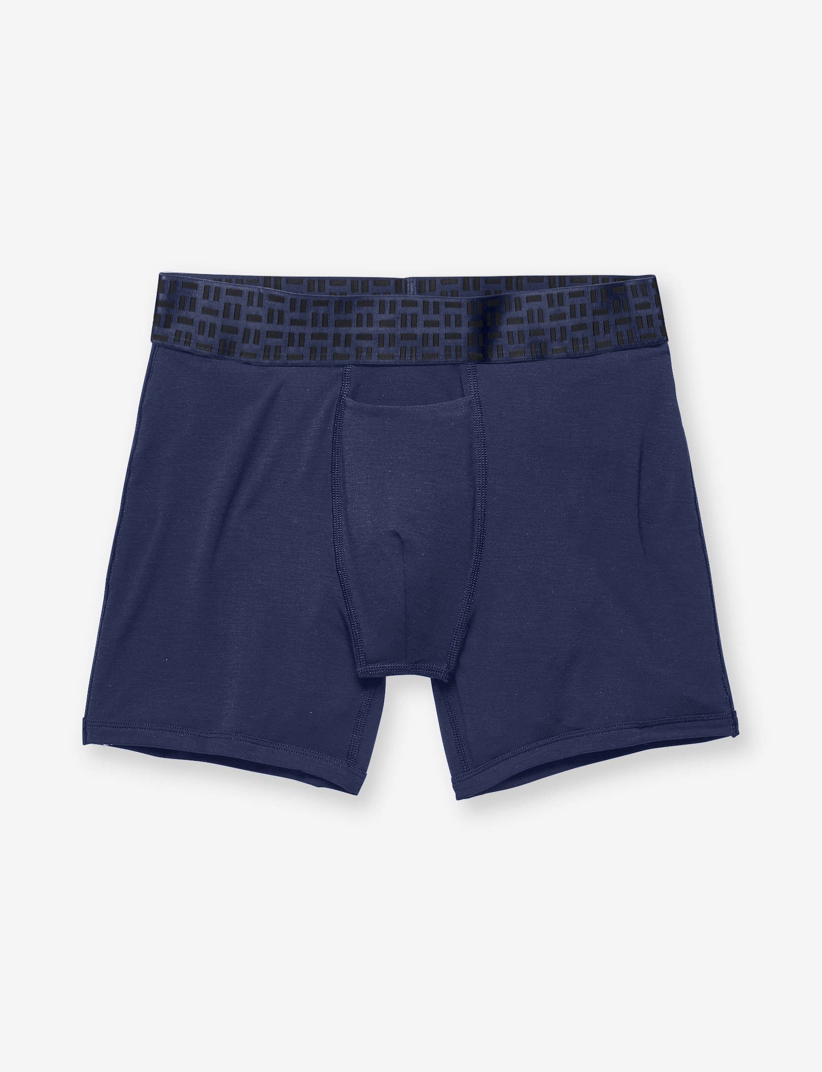 Apollo Mid-Length Boxer Brief 6"::Navy Blazer