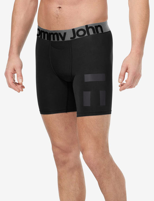 360 Sport Mid-Length Boxer Brief 6"::Black
