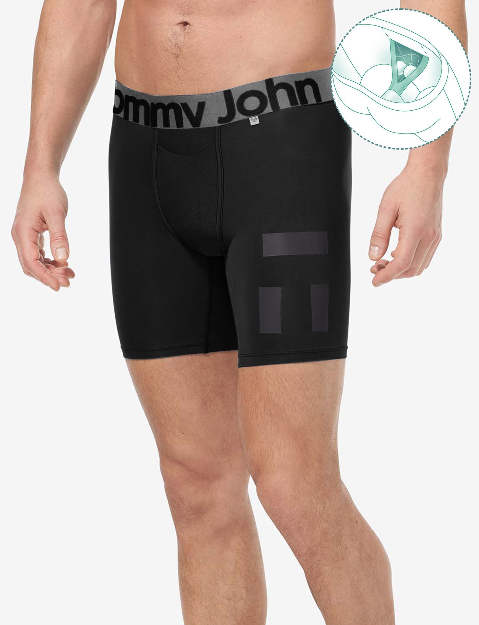 360 Sport Hammock Pouch™ Mid-Length Boxer Brief (3-Pack)::Dress Blues/Turbulence/Black