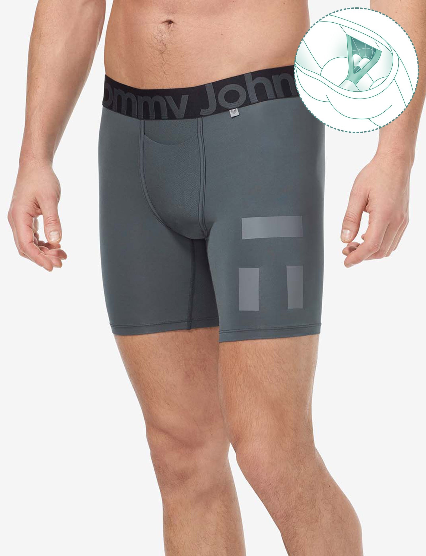 360 Sport Hammock Pouch™ Mid-Length Boxer Brief (3-Pack)::Dress Blues/Turbulence/Black