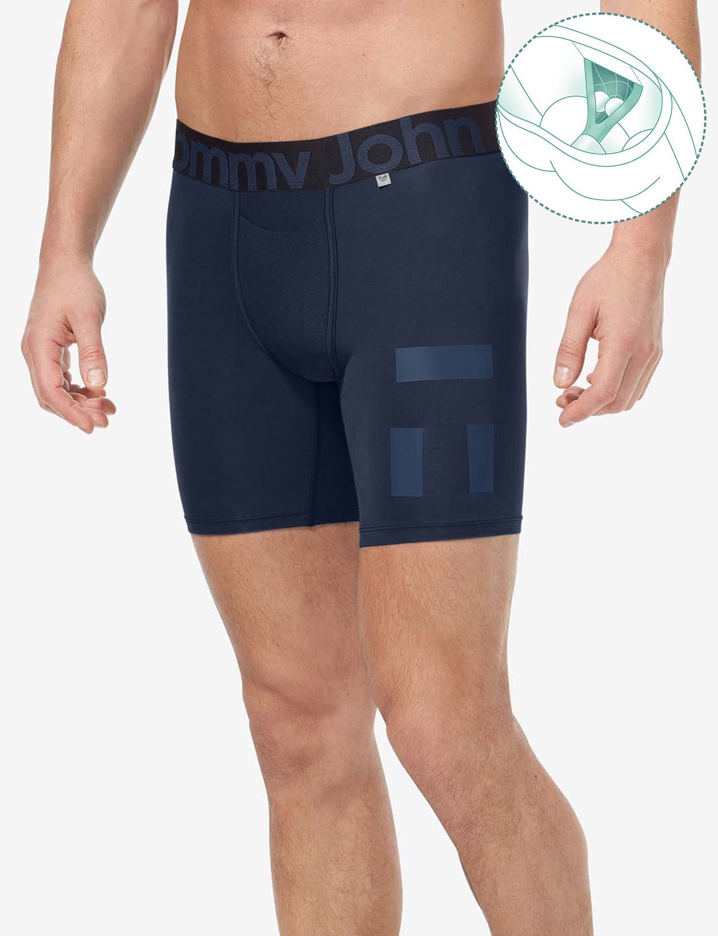 360 Sport Hammock Pouch™ Mid-Length Boxer Brief (3-Pack)::Dress Blues/Turbulence/Black