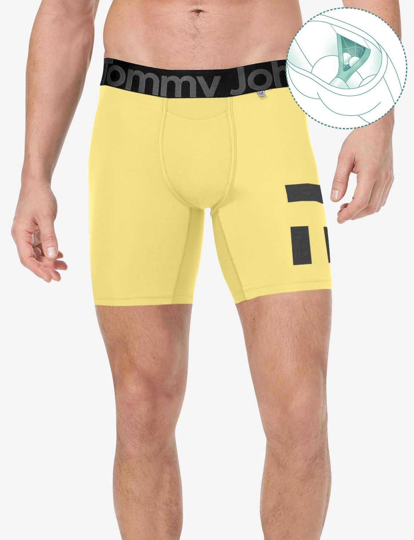 360 Sport Hammock Pouch™ Mid-Length Boxer Brief 6"::Vibrant Yellow
