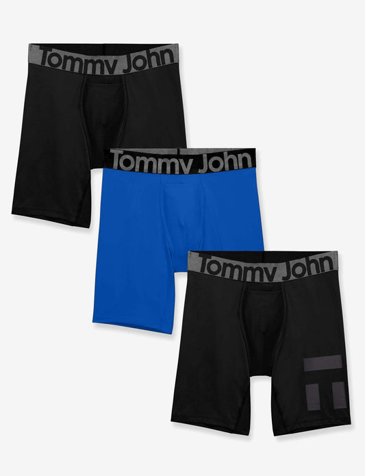 360 Sport Boxer Brief 8" (3-Pack)::Black/Surf The Web