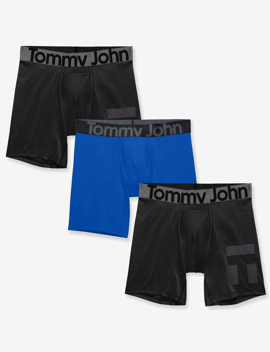 360 Sport Mid-Length Boxer Brief 6" (3-Pack)::Black/Surf The Web