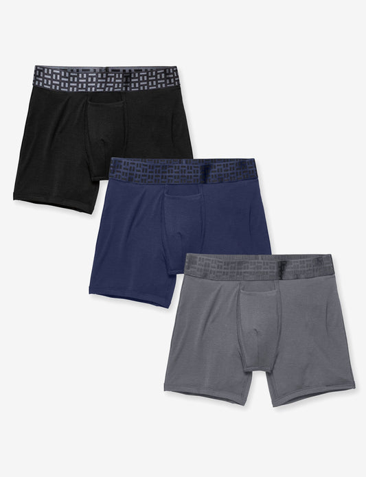 Apollo Trunk 4" (3-Pack)::Black/Navy Blazer/Shade